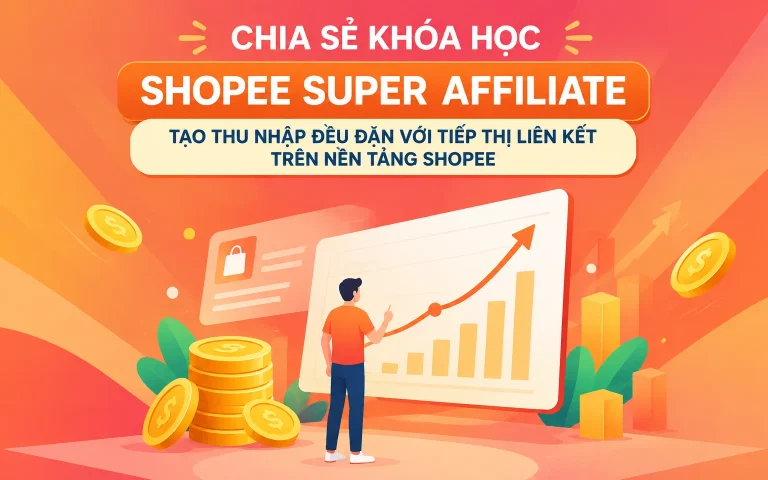 Khóa Học Shopee Super Affiliate Tạo thu nhập đều đặn với Tiếp Thị Liên Kết trên nền tảng Shopee