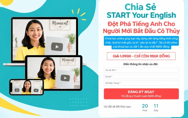 START Your English Đột Phá Tiếng Anh Cho Người Mới Bắt Đầu Cô Thủy