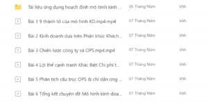 Khóa học Vũ Long Mô hình & Chiến lược kinh doanh