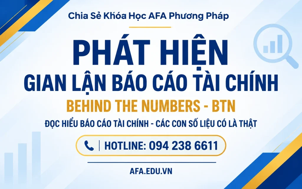 Khóa Học AFA Phương Pháp Phát Hiện Gian Lận Báo Cáo Tài Chính