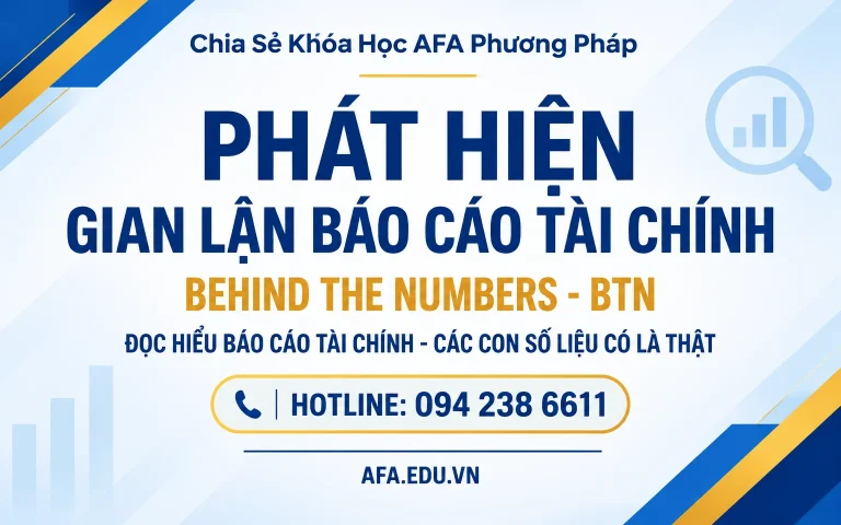 Khóa Học AFA Phương Pháp Phát Hiện Gian Lận Báo Cáo Tài Chính