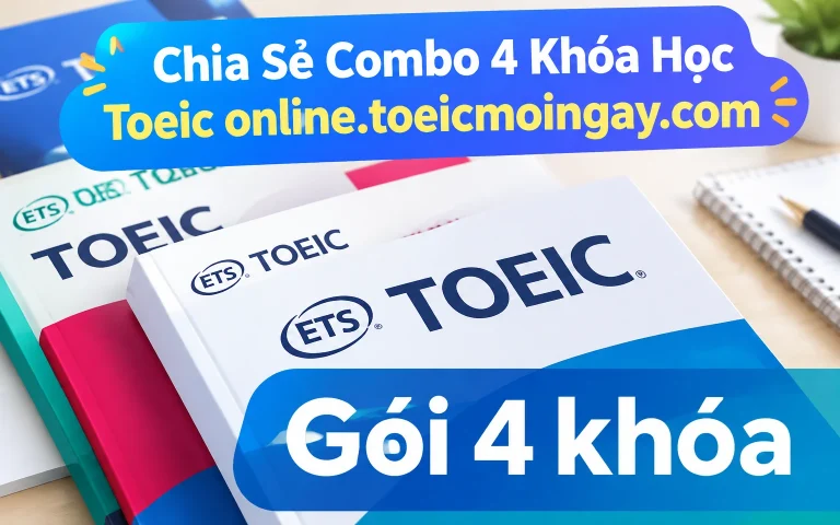 Combo 4 Khóa Học Toeic online.toeicmoingay.com