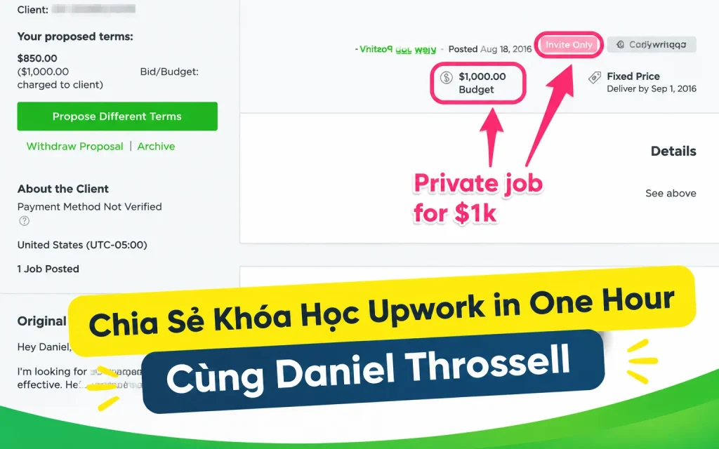 Share Khóa học Upwork in One Hour Cùng Daniel Throssell