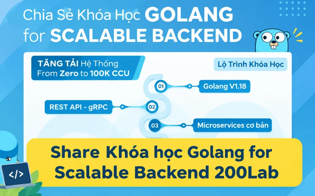 Share Khóa học Golang for Scalable Backend 200Lab
