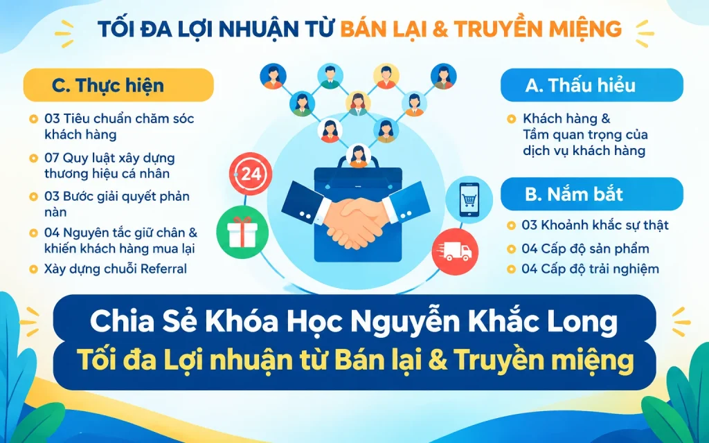 Khóa Học Nguyễn Khắc Long Tối đa Lợi nhuận từ Bán lại & Truyền miệng