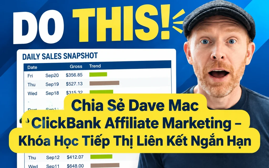 Dave Mac ClickBank Affiliate Marketing – Khóa Học Tiếp Thị Liên Kết Ngắn Hạn