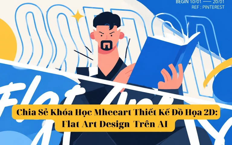 Khóa Học Mheeart Thiết Kế Đồ Họa 2D: Flat Art Design Trên AI