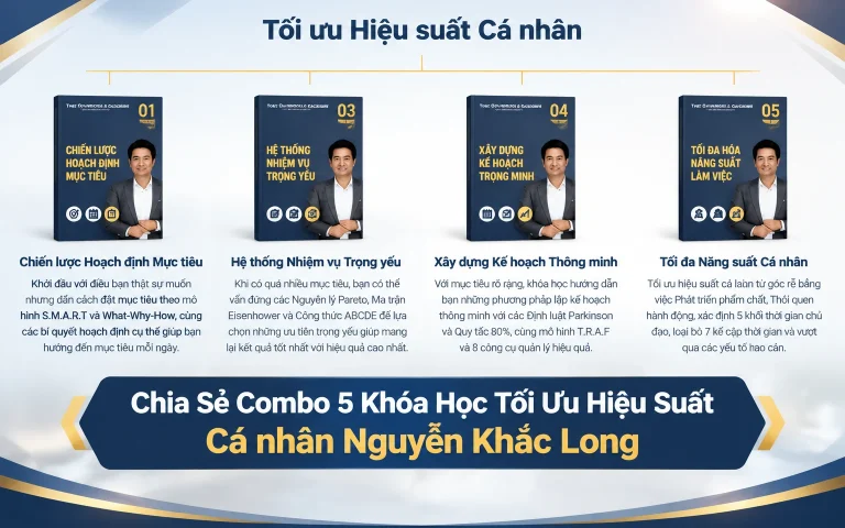 Combo 5 Khóa Học Tối Ưu Hiệu Suất Cá Nhân Nguyễn Khắc Long