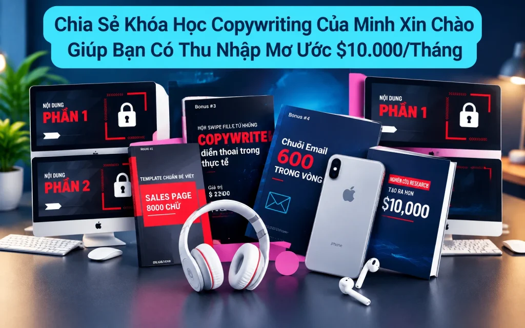 Khóa Học Copywriting Của Minh Xin Chào Giúp Bạn Có Thu Nhập Mơ Ước $10.000/Tháng