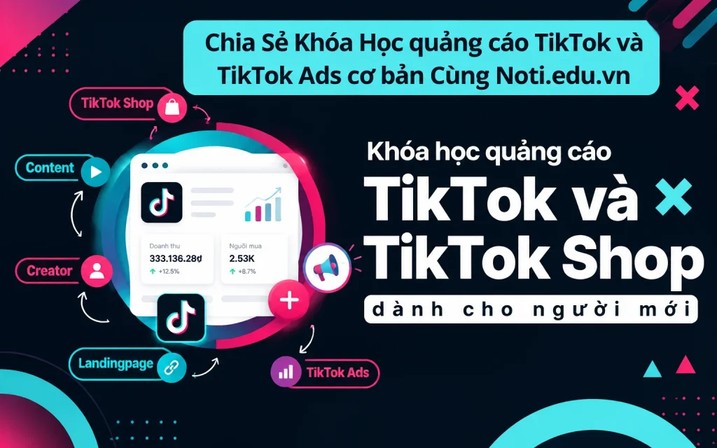 Khóa Học quảng cáo TikTok và TikTok Ads cơ bản Cùng Noti.edu.vn