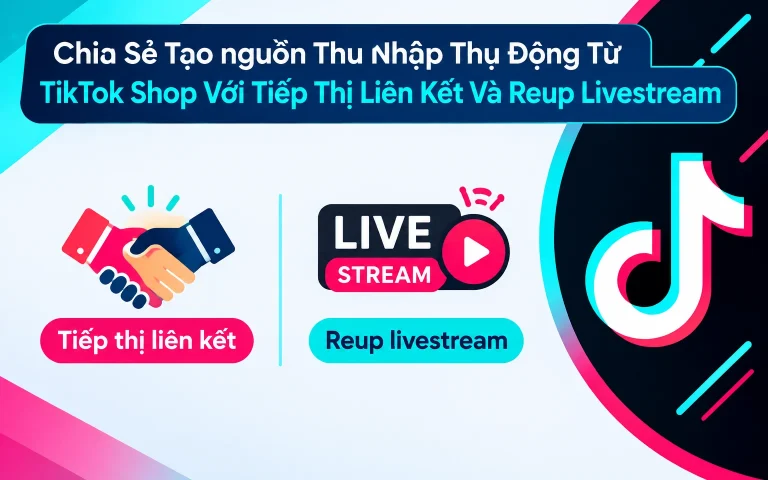 Tạo nguồn Thu Nhập Thụ Động Từ TikTok Shop Với Tiếp Thị Liên Kết Và Reup Livestream