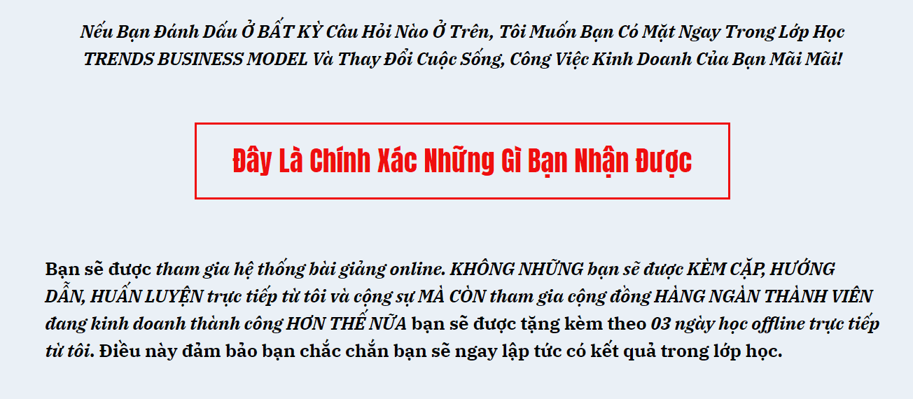 Khóa Học TRENDS BUSINESS MODEL Nguyễn Quang Khải