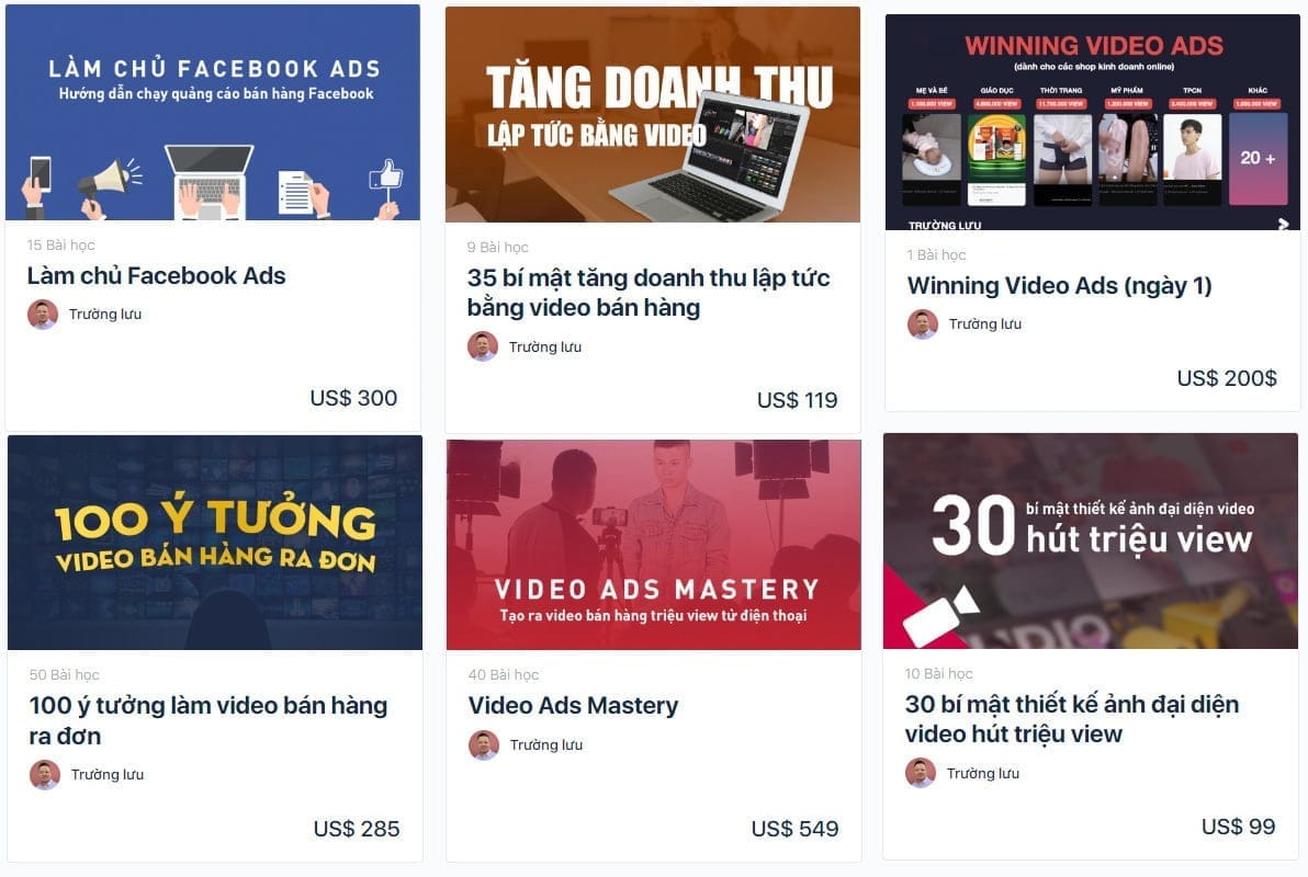 Bộ Khóa Học Làm Video Quảng Cáo Triệu View Ra Trăm Đơn Mỗi Ngày Của Trường Lưu