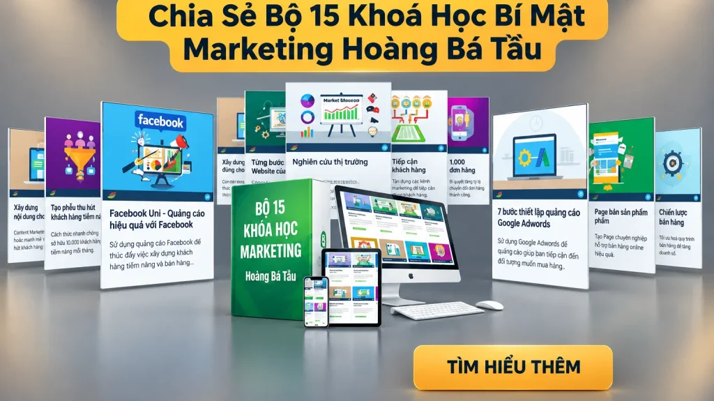 Bộ 15 Khoá Học Bí Mật Marketing Hoàng Bá Tầu
