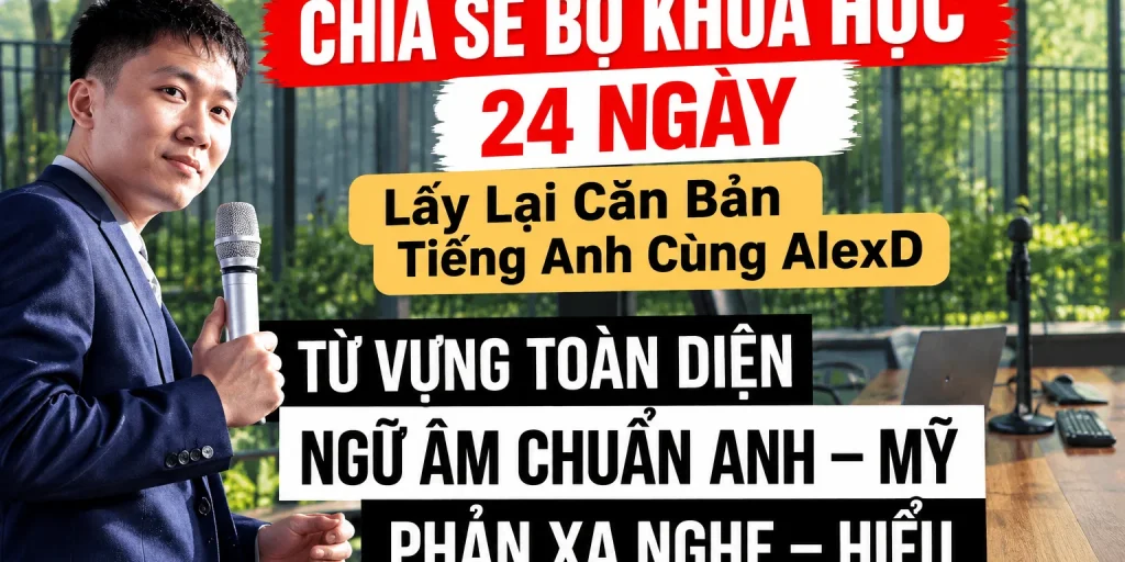 Share Bộ Khóa Học 24 Ngày Lấy Lại Căn Bản Tiếng Anh Cùng AlexD