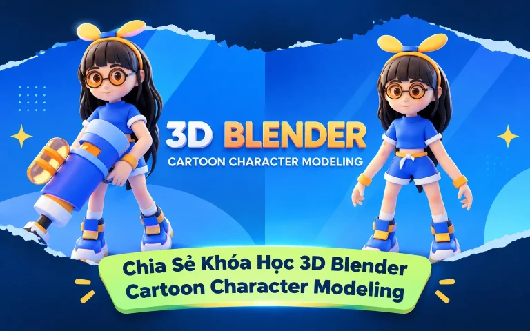 Khóa Học 3D Blender Cartoon Character Modeling