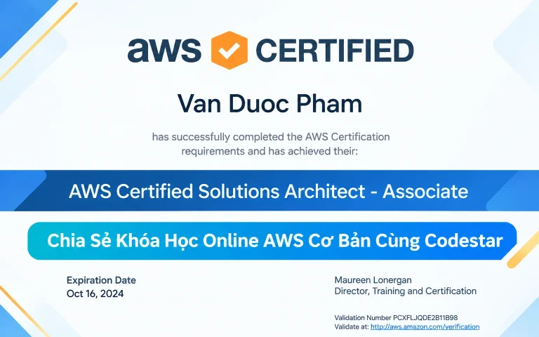 Khóa Học Online AWS Cơ Bản Cùng Codestar