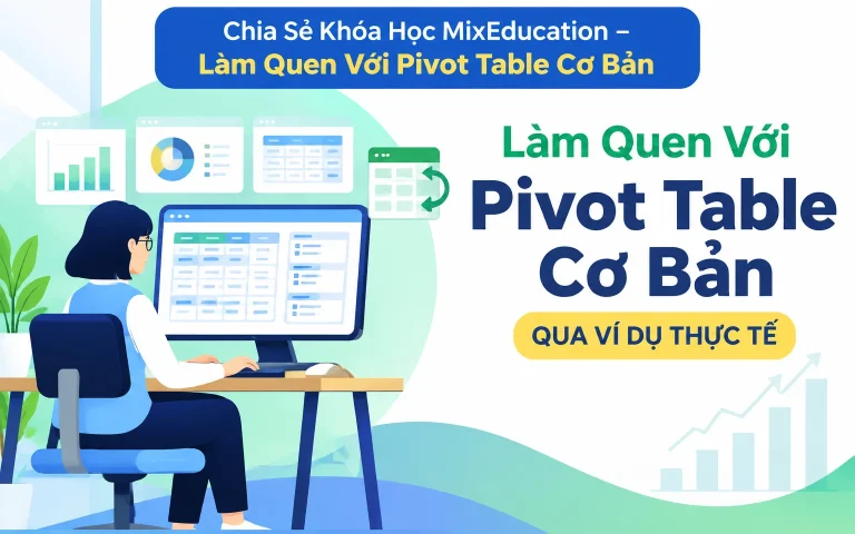 Khóa Học MixEducation – Làm Quen Với Pivot Table Cơ Bản