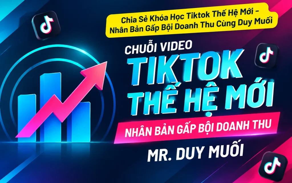 Khóa Học Tiktok Thế Hệ Mới – Nhân Bản Gấp Bội Doanh Thu Cùng Duy Muối
