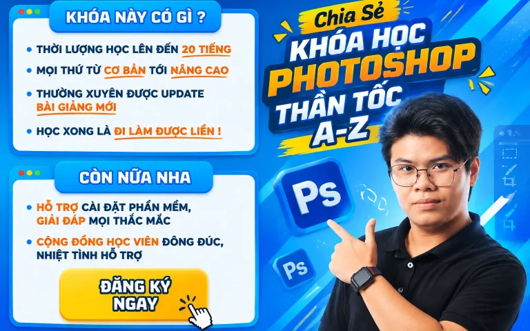 Chia Sẻ Khóa Học Photoshop Thần Tốc A-Z Cùng Quạ HD