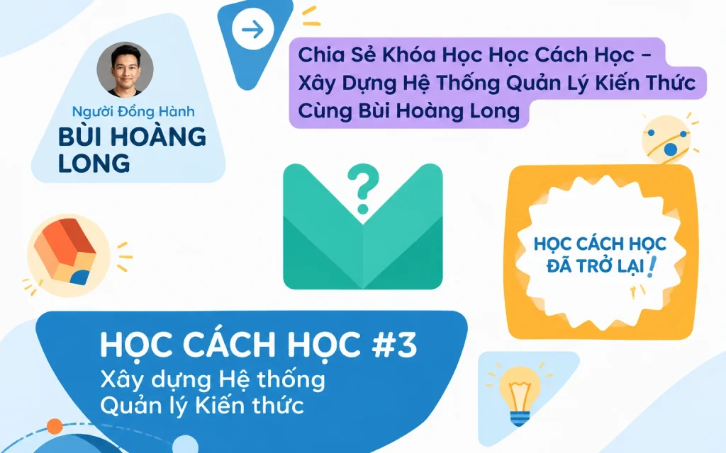 Khóa Học Học Cách Học – Xây Dựng Hệ Thống Quản Lý Kiến Thức Cùng Bùi Hoàng Long