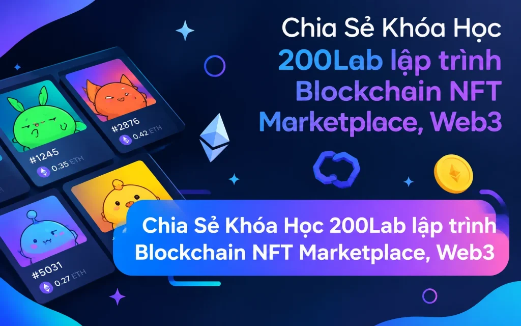 Khóa Học 200Lab lập trình Blockchain NFT Marketplace, Web3