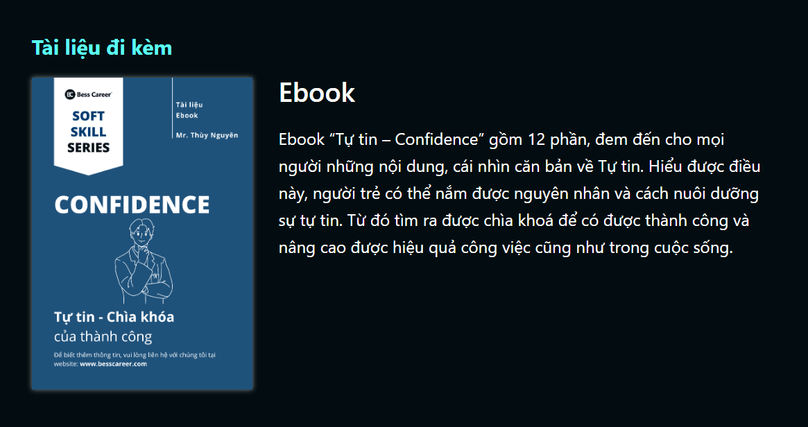 Tài Liệu Tặng Kèm Khóa Học Confidence