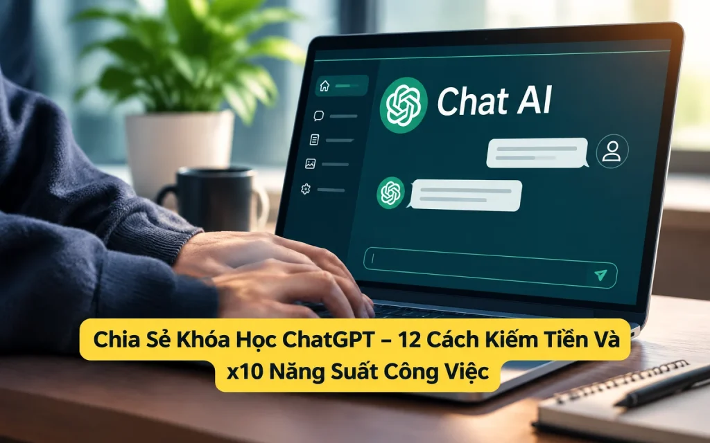 Share Khóa Học ChatGPT - 12 Cách Kiếm Tiền Và x10 Năng Suất Công Việc