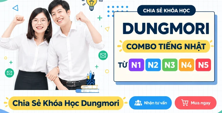 Khóa Học Dungmori Combo Tiếng Nhật Từ N1 đến N5