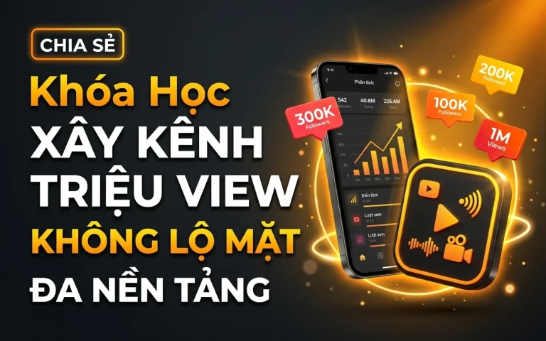 Khóa Học Xây Kênh Triệu View Không Lộ Mặt Đa Nền Tảng Cùng Nguyễn Phi Long