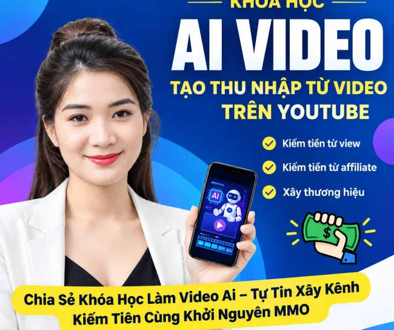 Khóa Học Làm Video Ai – Tự Tin Xây Kênh Kiếm Tiền Cùng Khởi Nguyên MMO