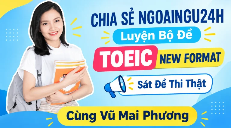 Ngoaingu24h Luyện Bộ Đề TOEIC NEW FORMAT Sát Đề Thi Thật Cùng Vũ Mai Phương