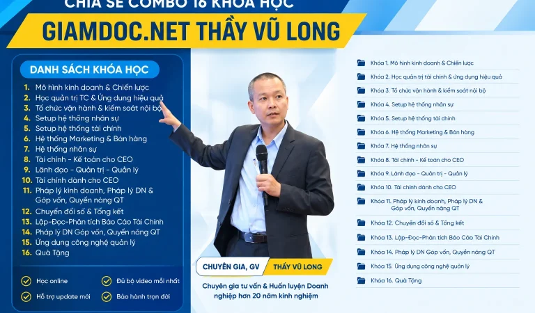 Combo 16 Khóa Học GiamDoc.net Thầy Vũ Long