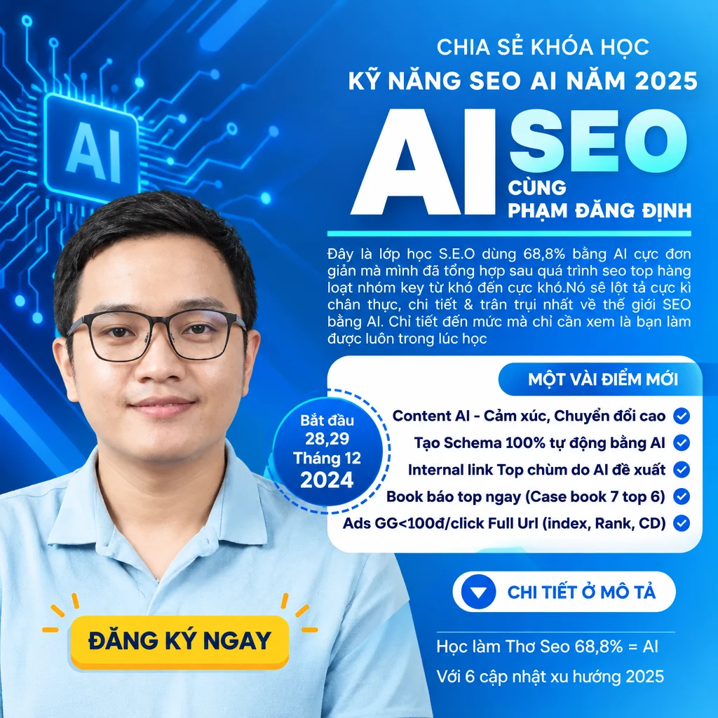 Share Khóa Học Kỹ Năng SEO AI Cùng Phạm Đăng Định