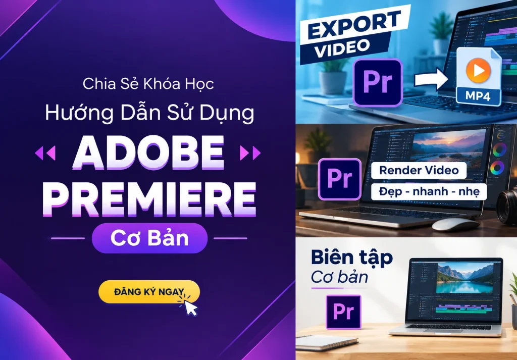 Share Khóa Học Hướng Dẫn Sử Dụng AdobePremiere cơ bản
